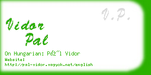 vidor pal business card